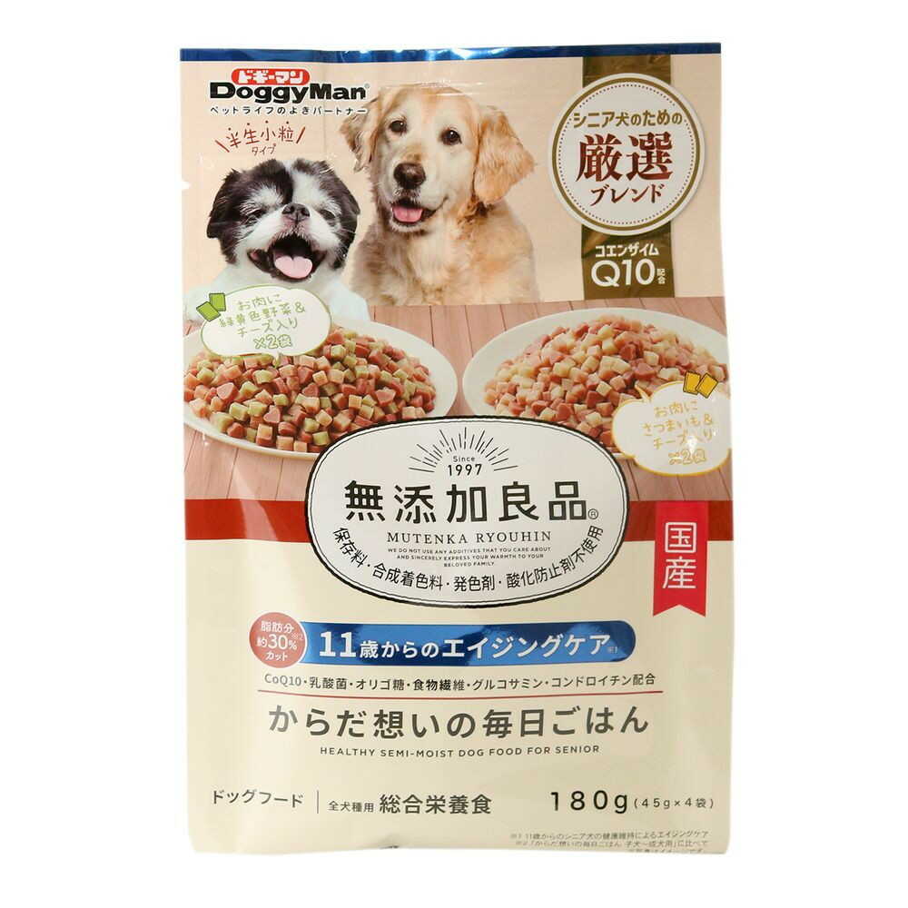 ドギーマンハヤシ 無添加良品 からだ想いの毎日ごはん 11歳からのエイジングケア 180g（45×4g）