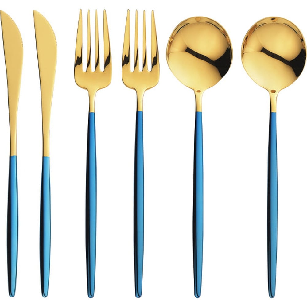 ポルト デザート6本セット（金メッキ） メーカー直送 ▼返品・キャンセル不可【他商品との同時購入不可】