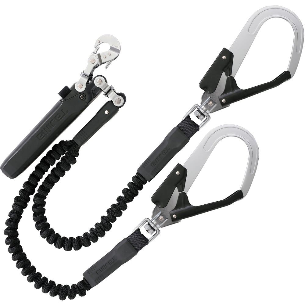 タジマ ハーネス用ランヤード蛇腹 ダブル L2フック メーカー直送 ▼返品・キャンセル不可[他商品との同時購入不可]