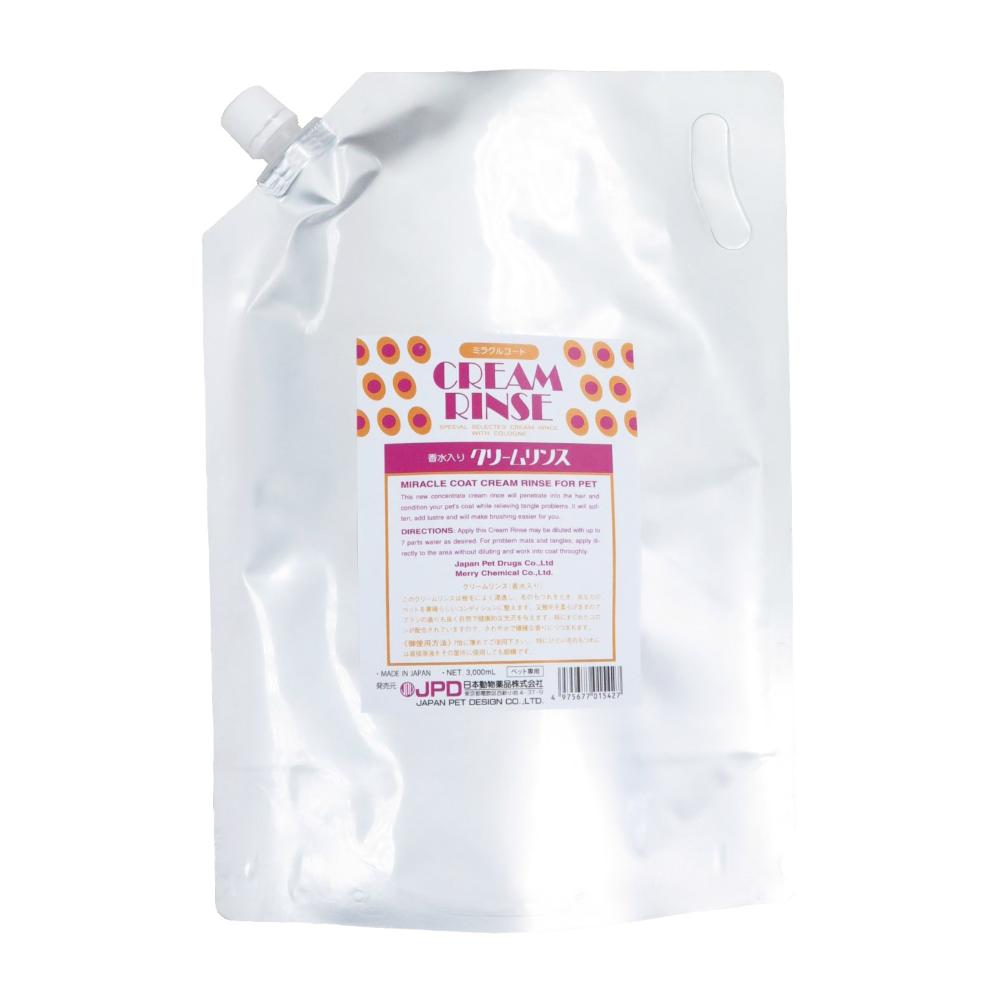 ミラクル リンス (全犬種用) 3L メーカー直送 ▼返品・キャンセル不可[他商品との同時購入不可]