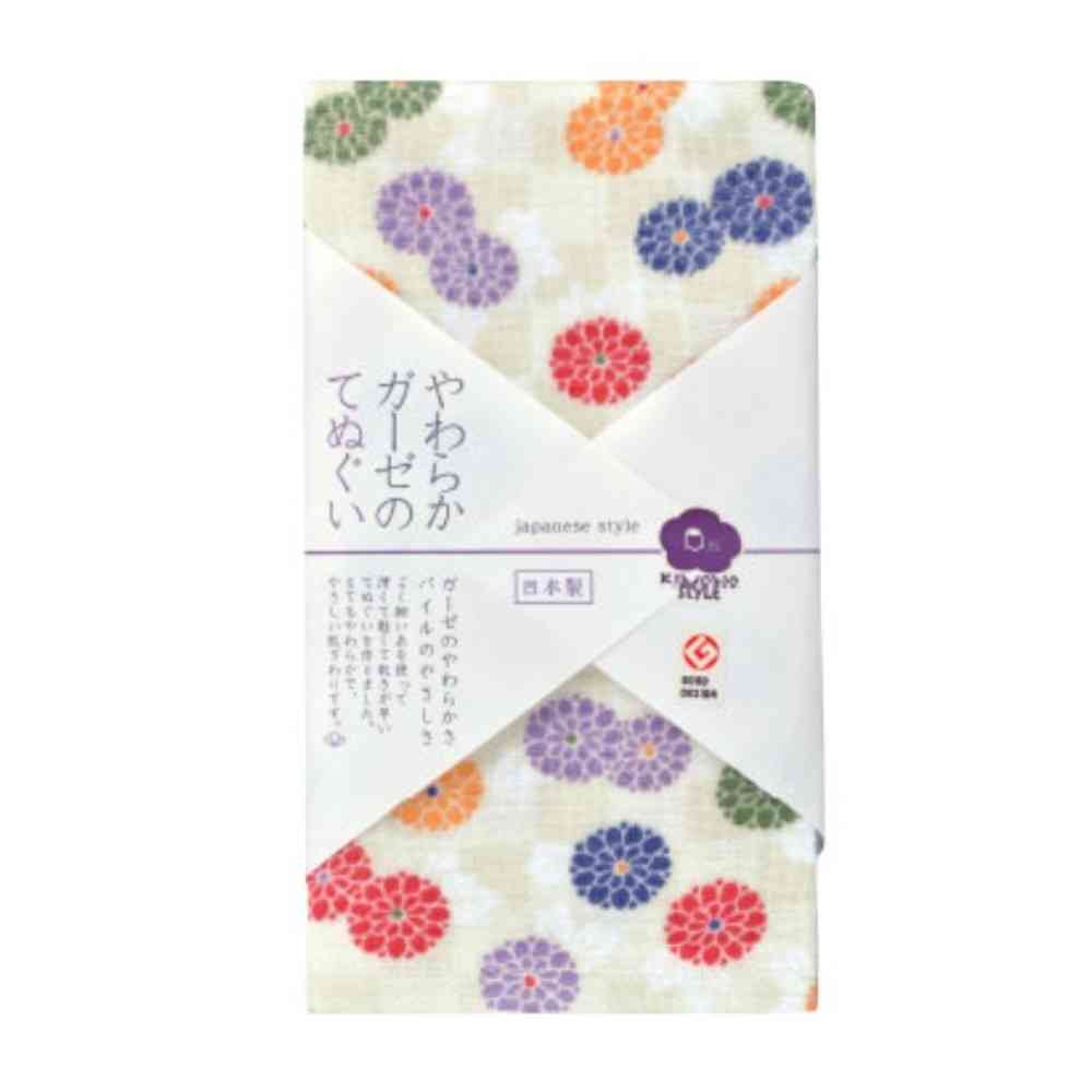 日繊商工 ジャパニーズスタイル 小紋菊 てぬぐい 1枚