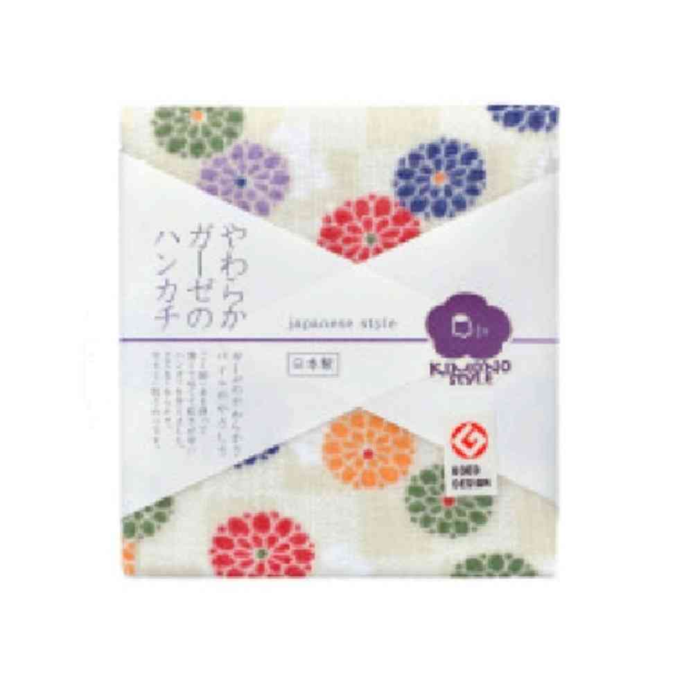 日繊商工 ジャパニーズスタイル 小紋菊 ハンカチ 1枚