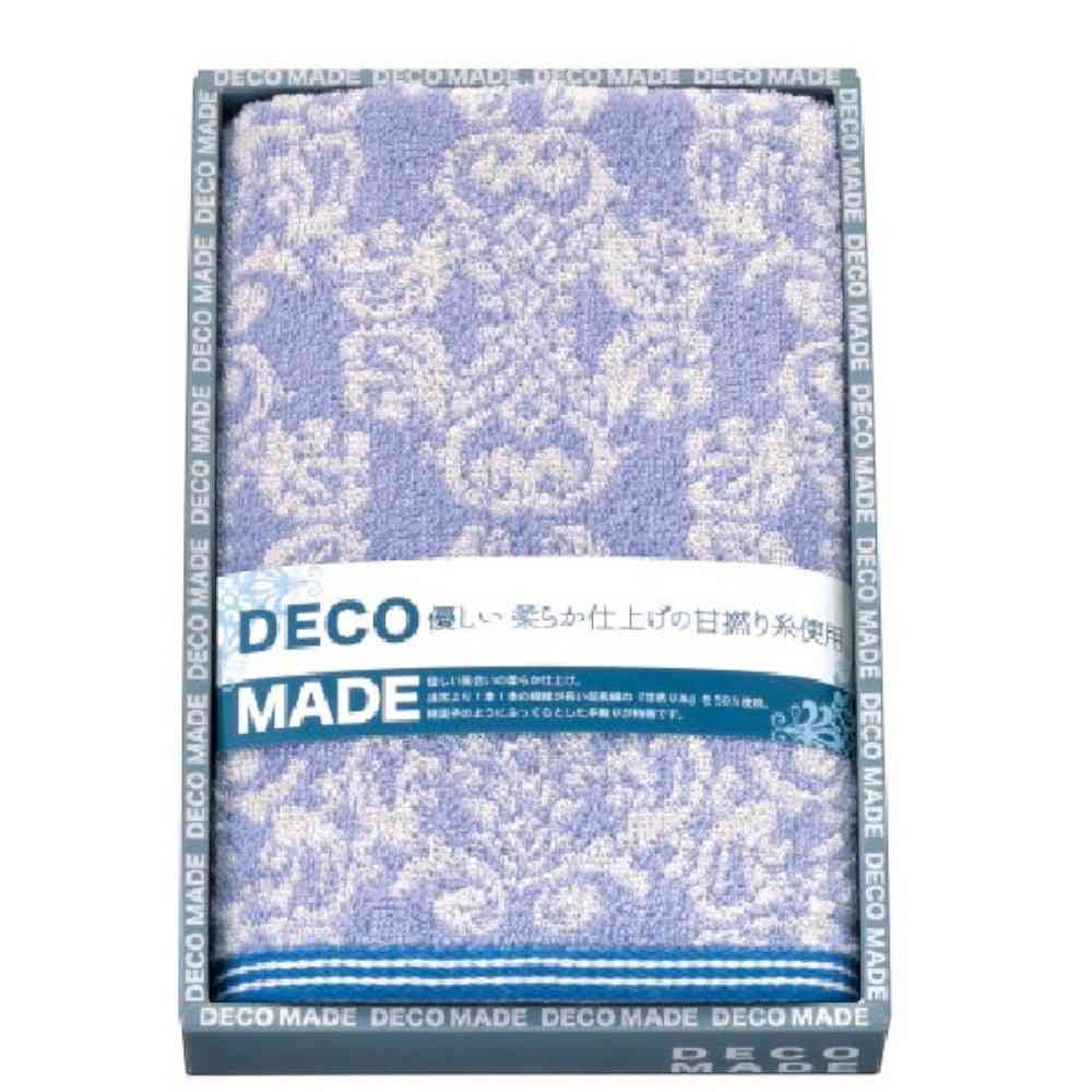 日繊商工 DECO MADE エターナル フェイスタオル バイオレット 箱入り 1枚