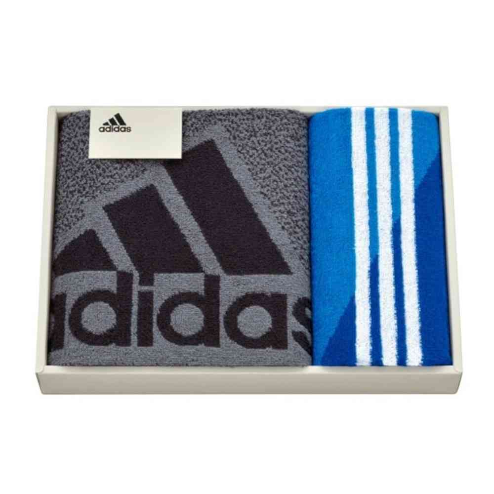 日繊商工 adidas コレクト スポーツタオル×フェイスタオルセット 箱入り スポーツタオル1枚・フェイスタオル1枚