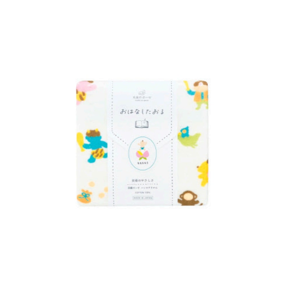 日繊商工 天使のガーゼ おはなしたおる ももたろう タオルチーフ 1枚