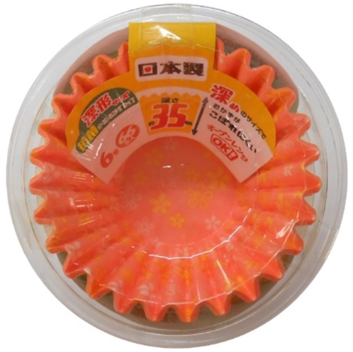 抗菌小花おかずカップ深形6号 66枚入り