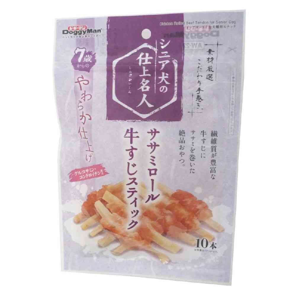 ドギーマン シニア犬仕上名人 ササミロール牛すじスティック