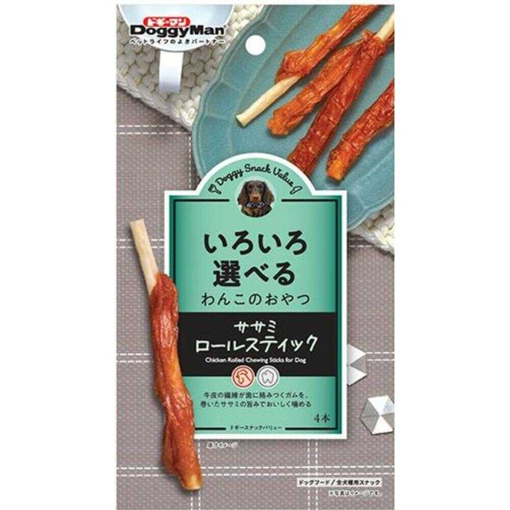ドギーマン ドギースナックバリュー ササミロールスティック 4本