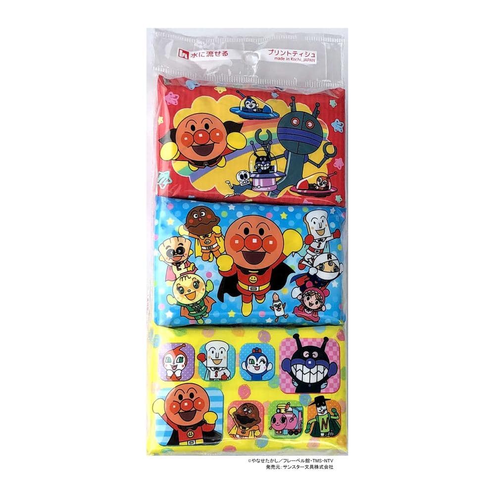 ハヤシ商事 ポケットティシュ アンパンマン 16枚（8組）×6個入り○柄の選択不可