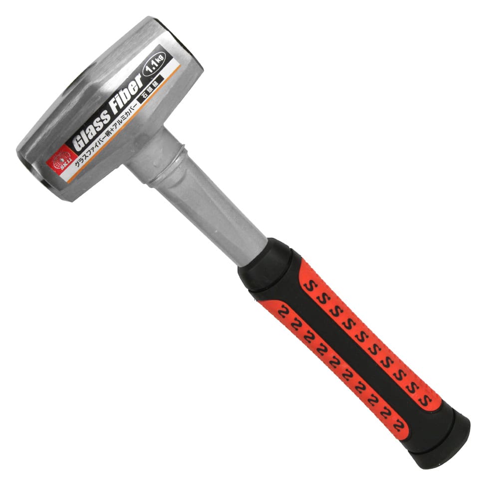 ファイバーグラス柄石頭槌 1.1KG メーカー直送 ▼返品・キャンセル不可【他商品との同時購入不可】