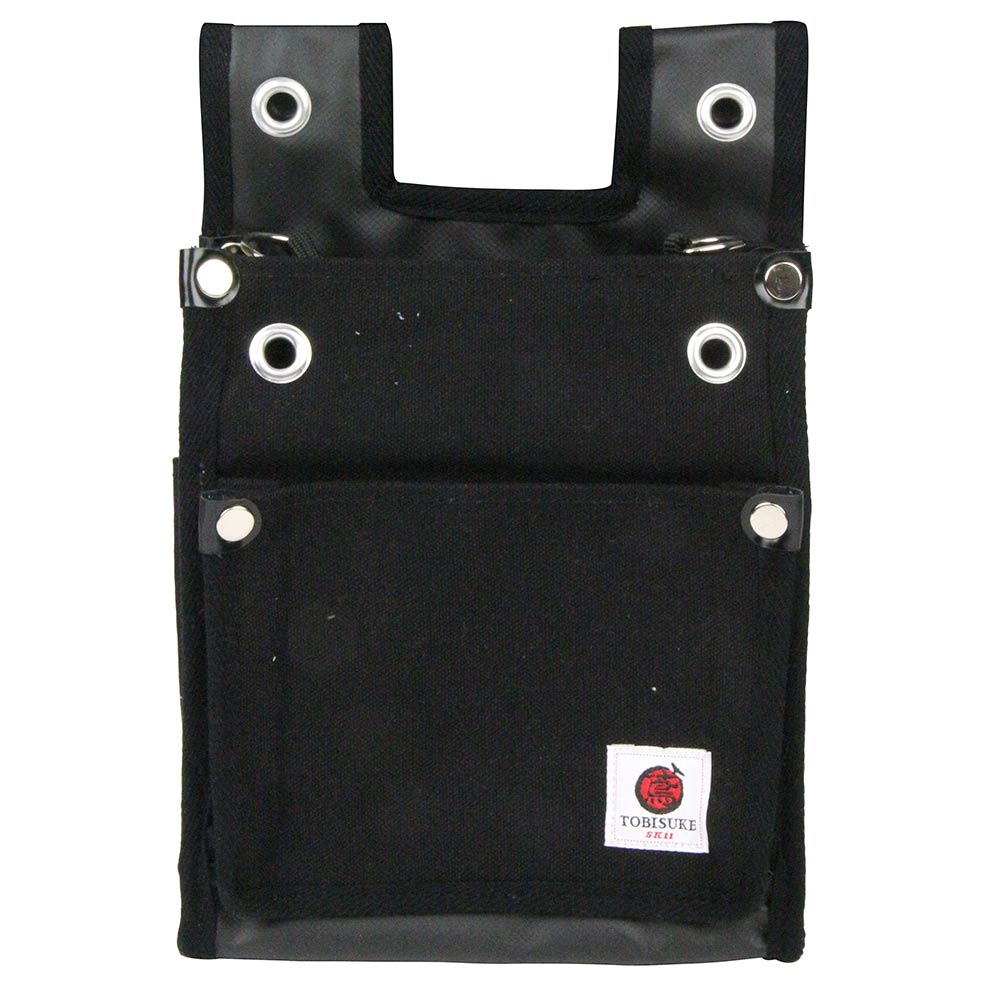 帆布鳶用腰袋2段BS 黒 TSH-2DBS-BK 【直送品】 返品・キャンセル・他商品と同時購入は不可