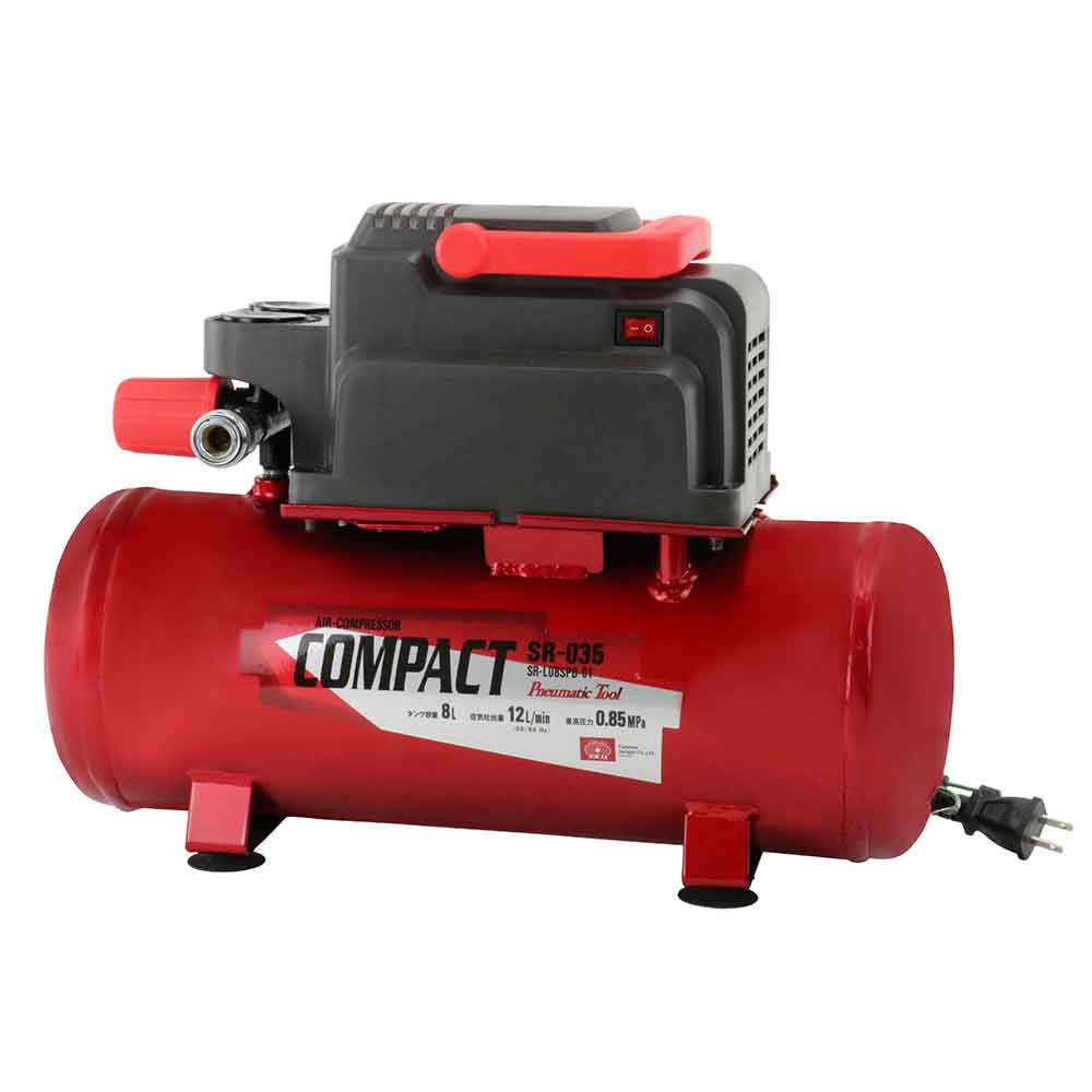 エアコンプレッサSR-035 SR-L08SPB-01 メーカー直送 ▼返品・キャンセル不可【他商品との同時購入不可】