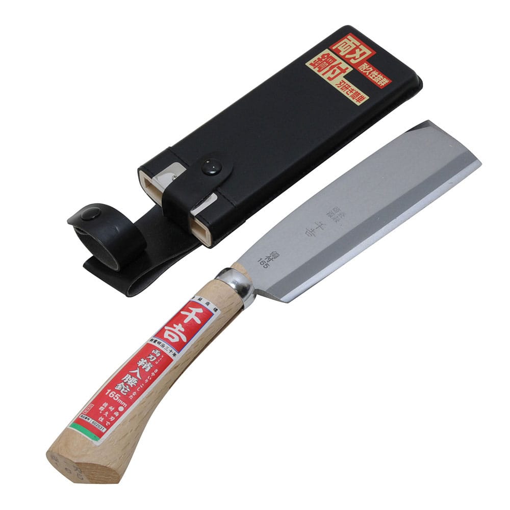 鞘入腰鉈 双刃 165MM 【直送品】 返品・キャンセル・他商品と同時購入は不可