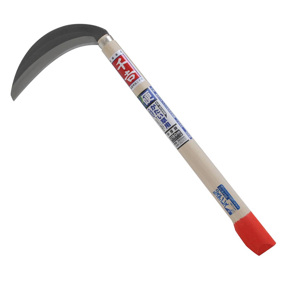 鋼付ステン 片刃中厚鎌 180MM 【直送品】 返品・キャンセル・他商品と同時購入は不可