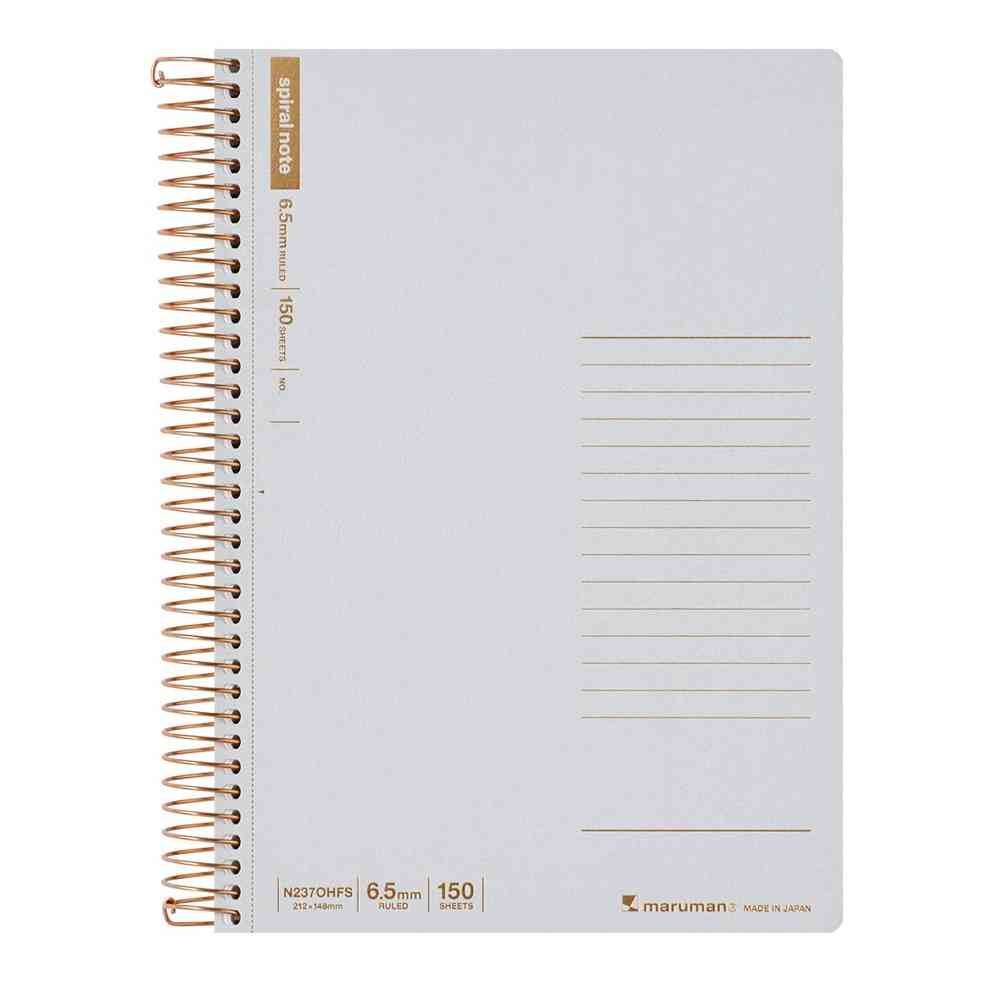 マルマン A5 スパイラルノート 横罫150枚 ライトグレー 1冊入