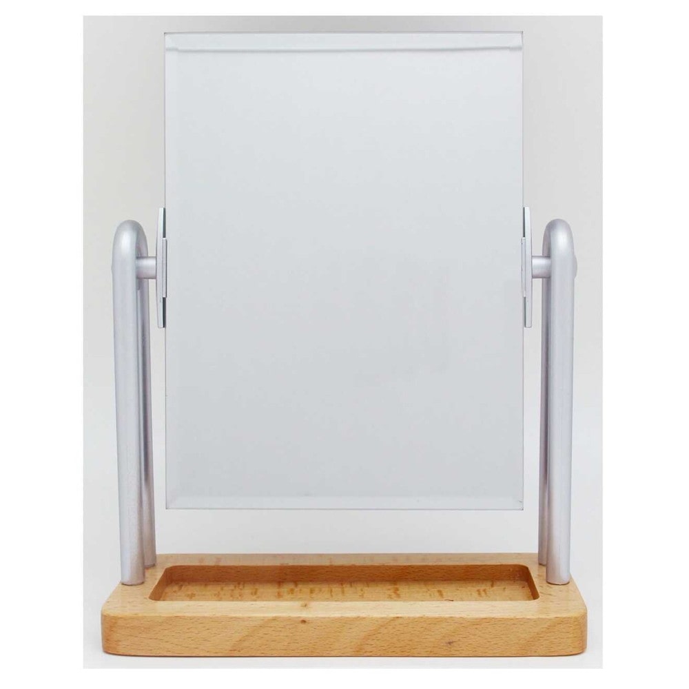 メリー 木製トレイ付卓上スタンドミラー