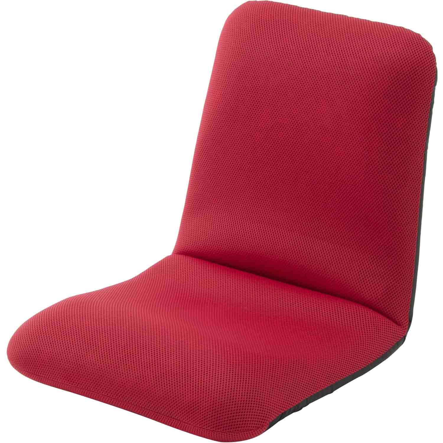 日本製 腰楽座椅子 和楽チェア M メッシュレッド 【直送品】 返品・キャンセル・他商品と同時購入は不可