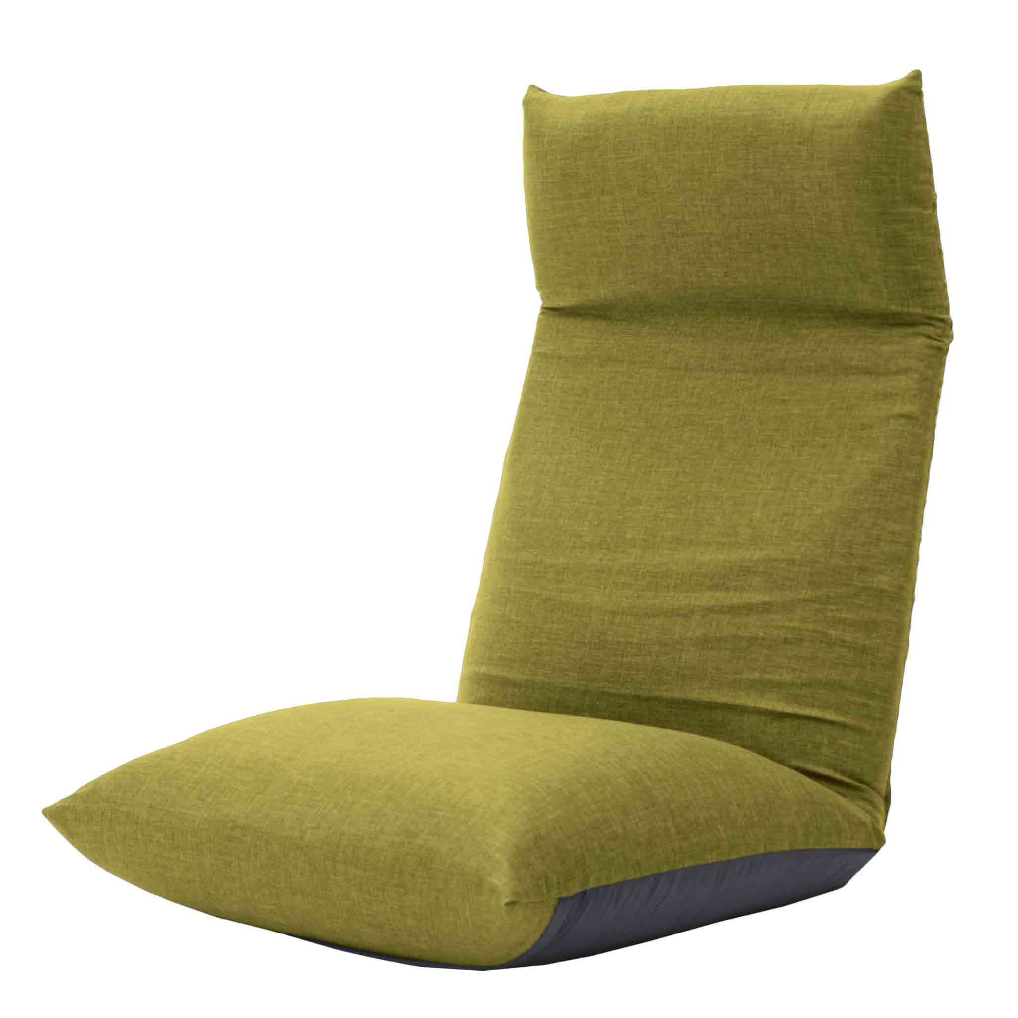 日本製 ヘッドリクPコイル座椅子 NECK ダリアングリーン 【直送品】 返品・キャンセル・他商品と同時購入は不可