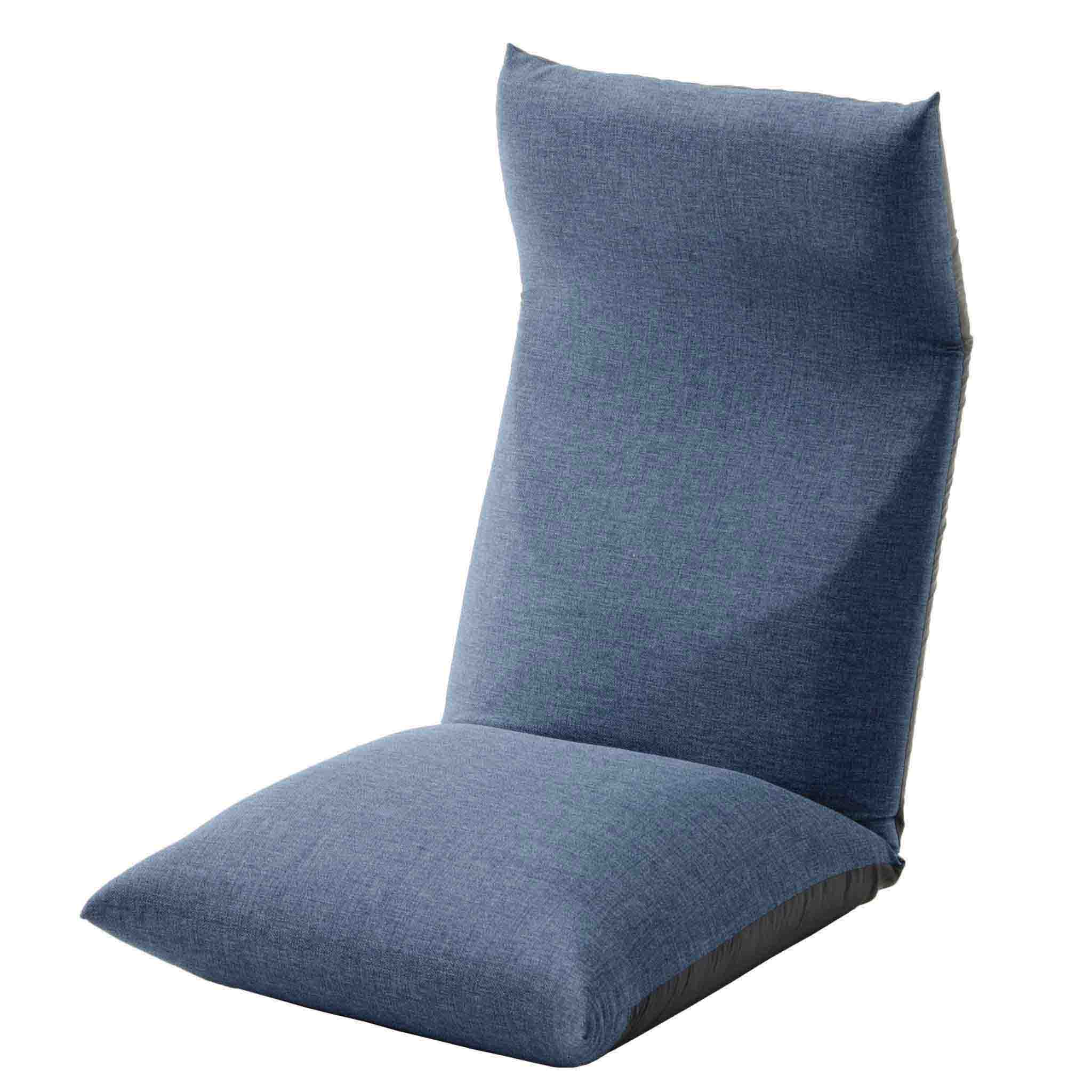 日本製 ヘッドリクPコイル座椅子 NECK タスクネイビー 【直送品】 返品・キャンセル・他商品と同時購入は不可