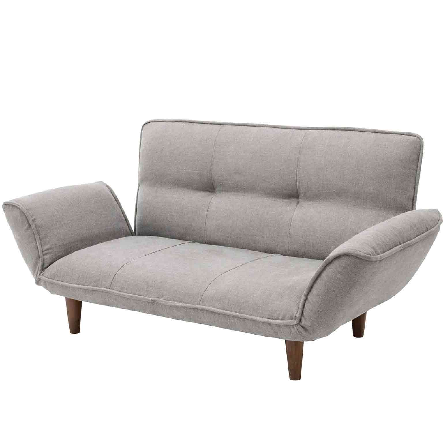 日本製 カウチソファ二人掛け KAN タスクグレー 【直送品】 返品・キャンセル・他商品と同時購入は不可