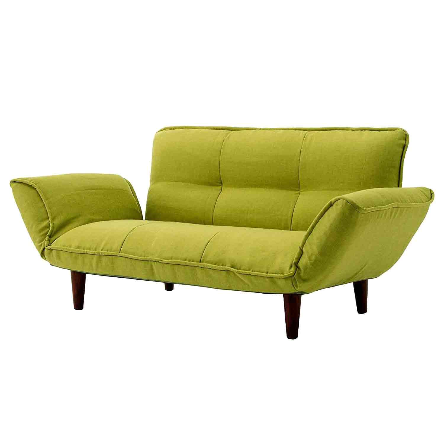 日本製 カウチソファ二人掛け KAN ダリアングリーン 【直送品】 返品・キャンセル・他商品と同時購入は不可