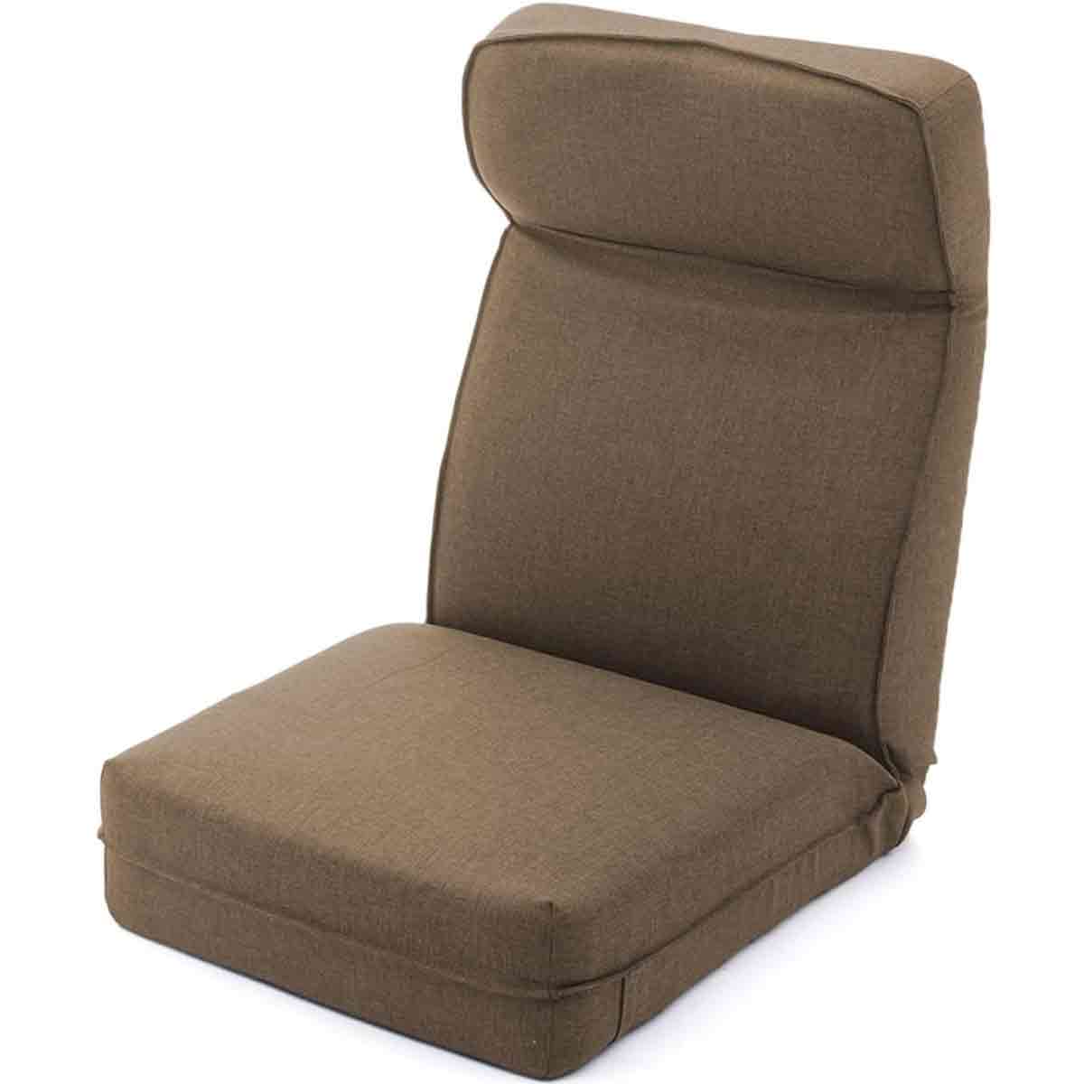 日本製 ヘッドリクPコイル座椅子 ダリアンブラウン 【直送品】 返品・キャンセル・他商品と同時購入は不可