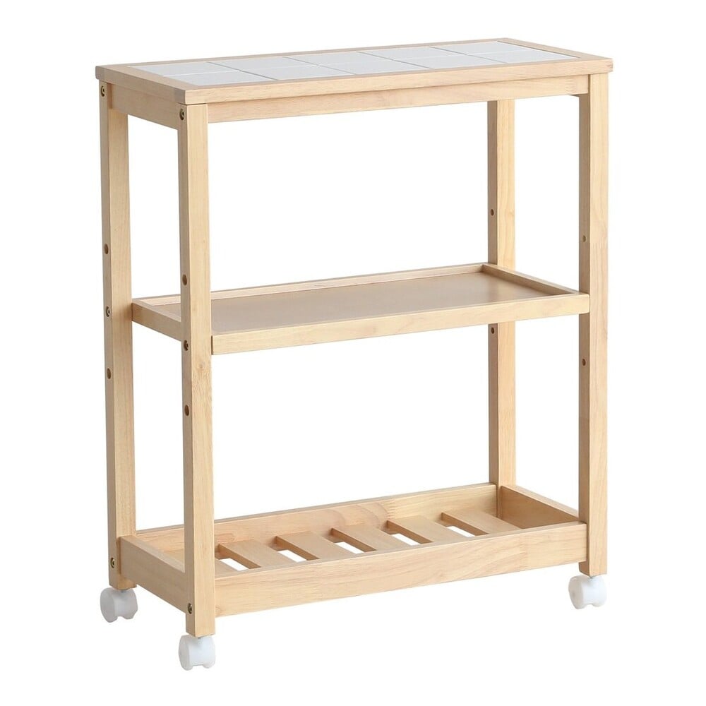 キッチンワゴン スープスリムワゴン 3段 W-3347NA メーカー直送 ▼返品・キャンセル不可【他商品との同時購入不可】