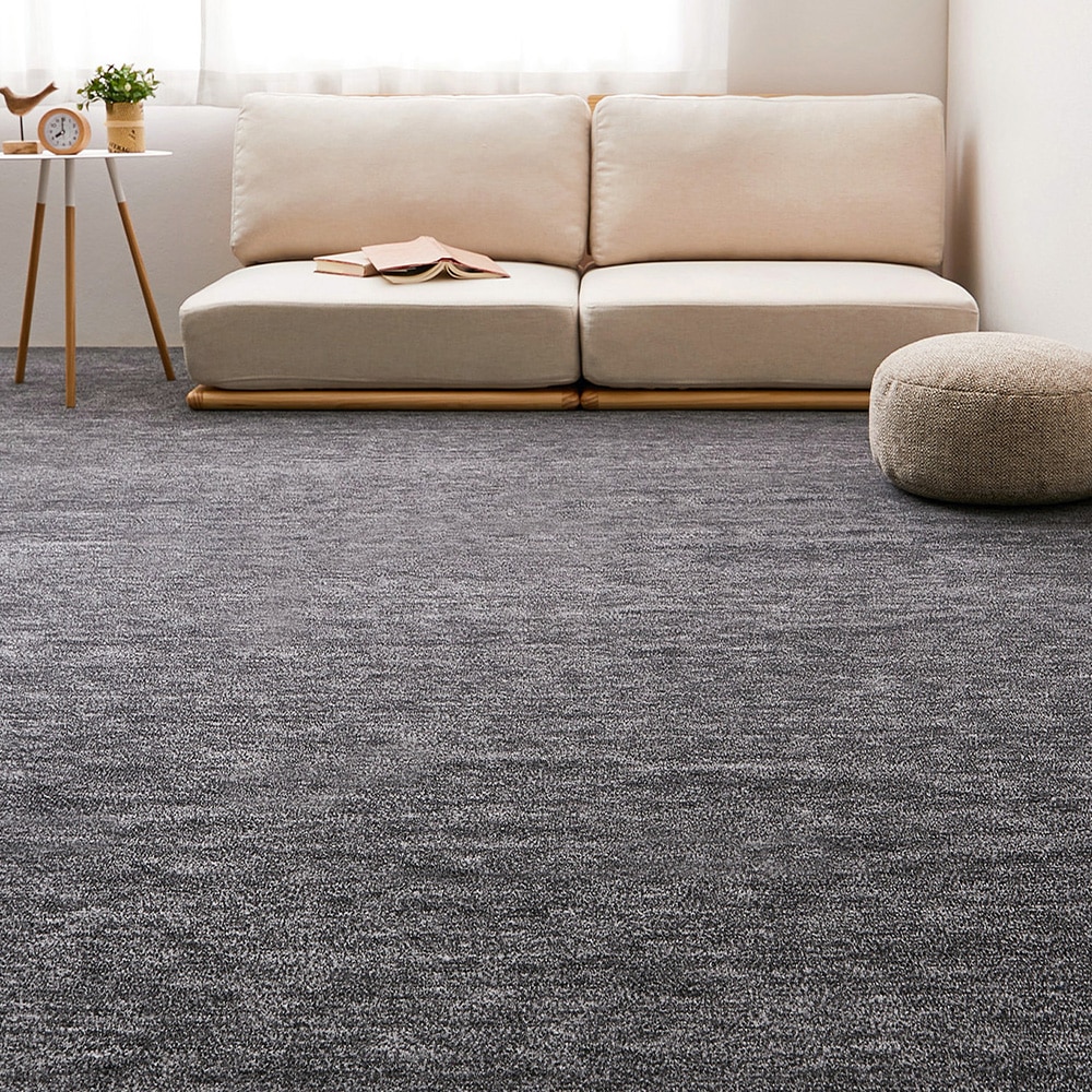 ペットにやさしい平織カーペット ラウム 176×261cm ブラック メーカー直送▼返品・キャンセル不可[他商品と同時購入不可]