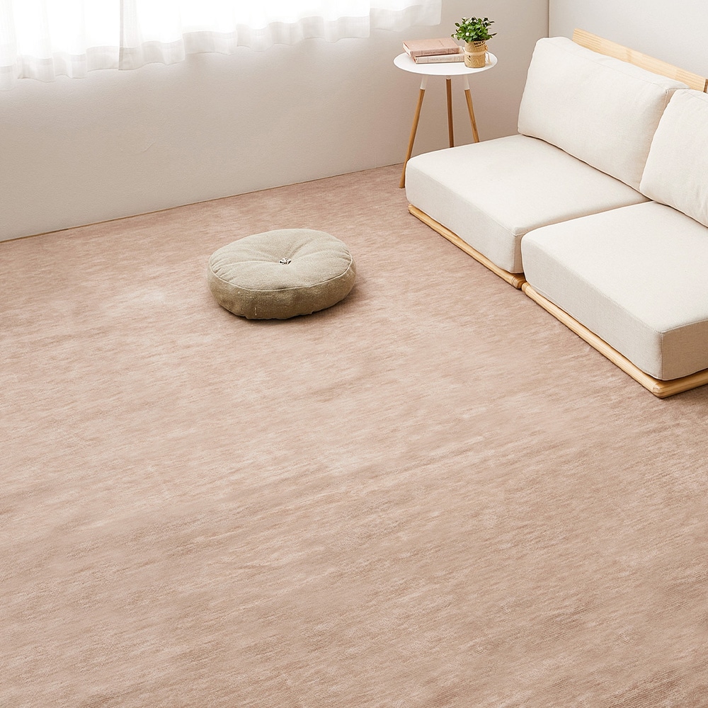 ペットにやさしい平織カーペット ラウム 261×261cm ベージュ メーカー直送▼返品・キャンセル不可[他商品と同時購入不可]