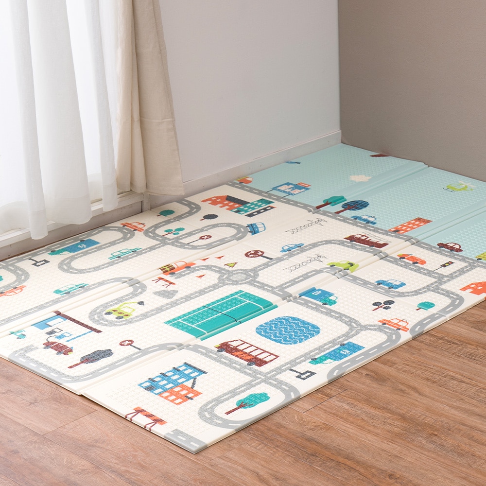 折りたため水拭き可 プレイマット エクスロード 118x176cm メーカー直送▼返品・キャンセル不可[他商品との同時購入不可]