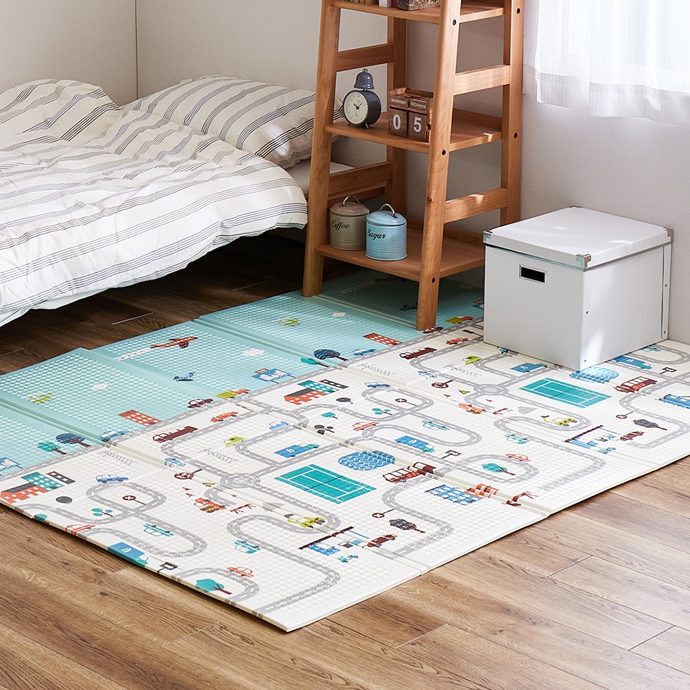 折りたため水拭き可 プレイマット エクスロード 148x196cm メーカー直送▼返品・キャンセル不可[他商品との同時購入不可]