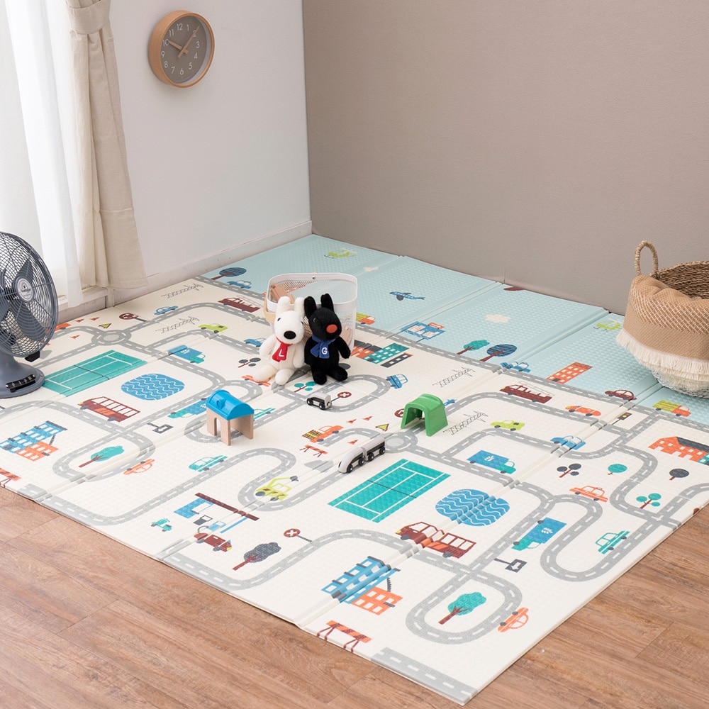 折りたため水拭き可 プレイマット エクスロード  178x196cm メーカー直送▼返品・キャンセル不可[他商品と同時購入不可]