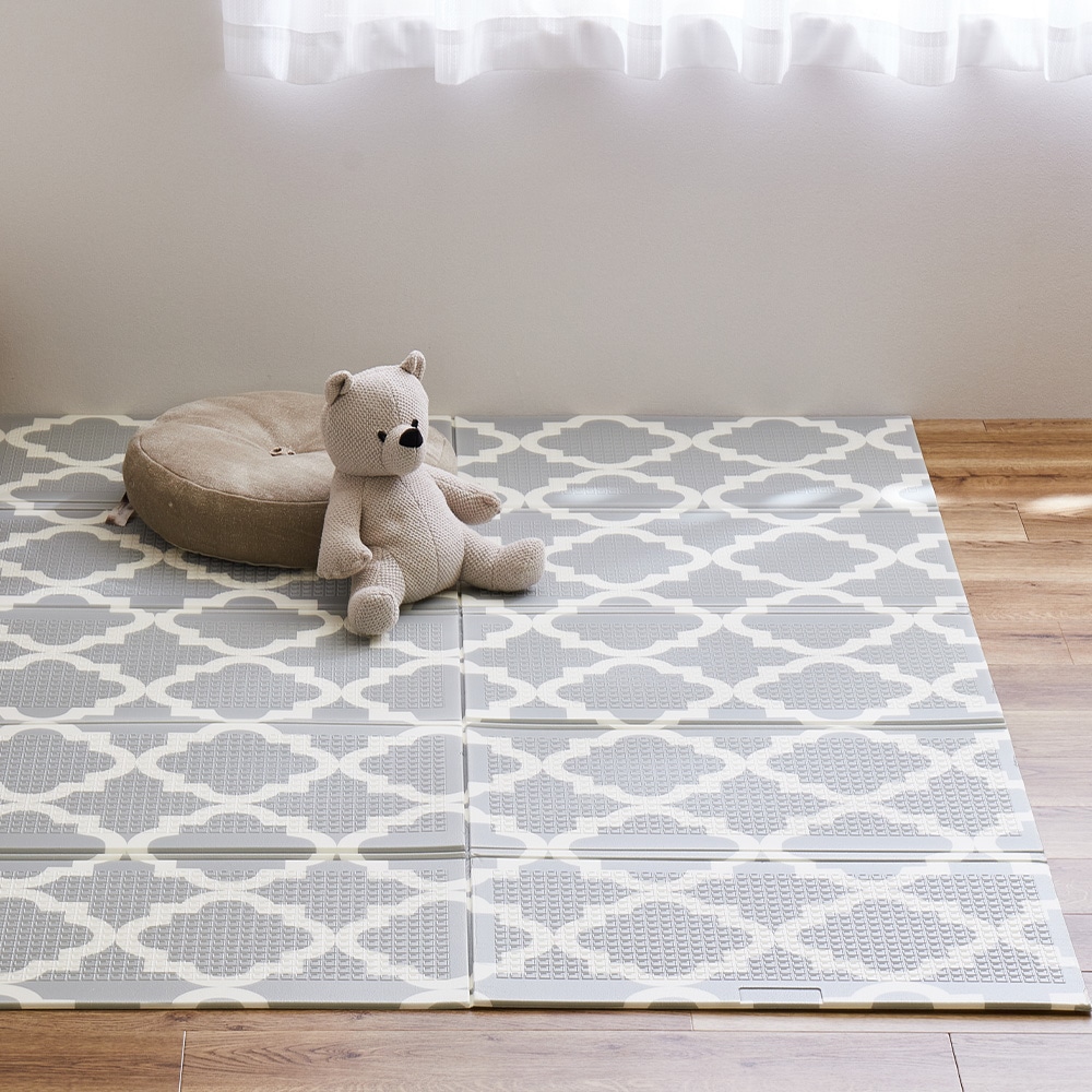 折りたため水拭き可 プレイマット エクスモロッコ 148x196cm メーカー直送▼返品・キャンセル不可[他商品と同時購入不可]