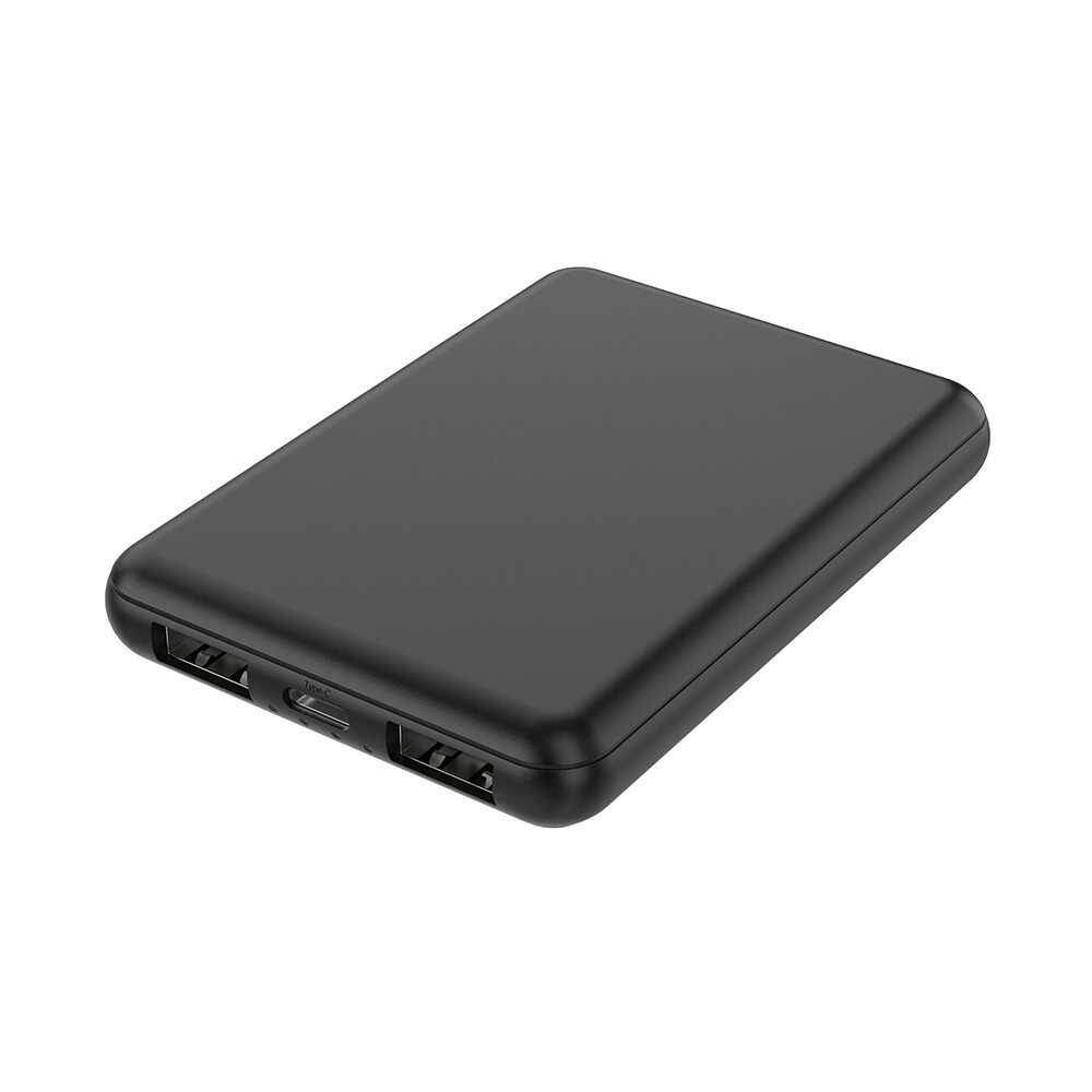 HIDISC 薄型軽量世界最小クラス  高性能ICチップ搭載 5000mAh モバイルバッテリー ブラック