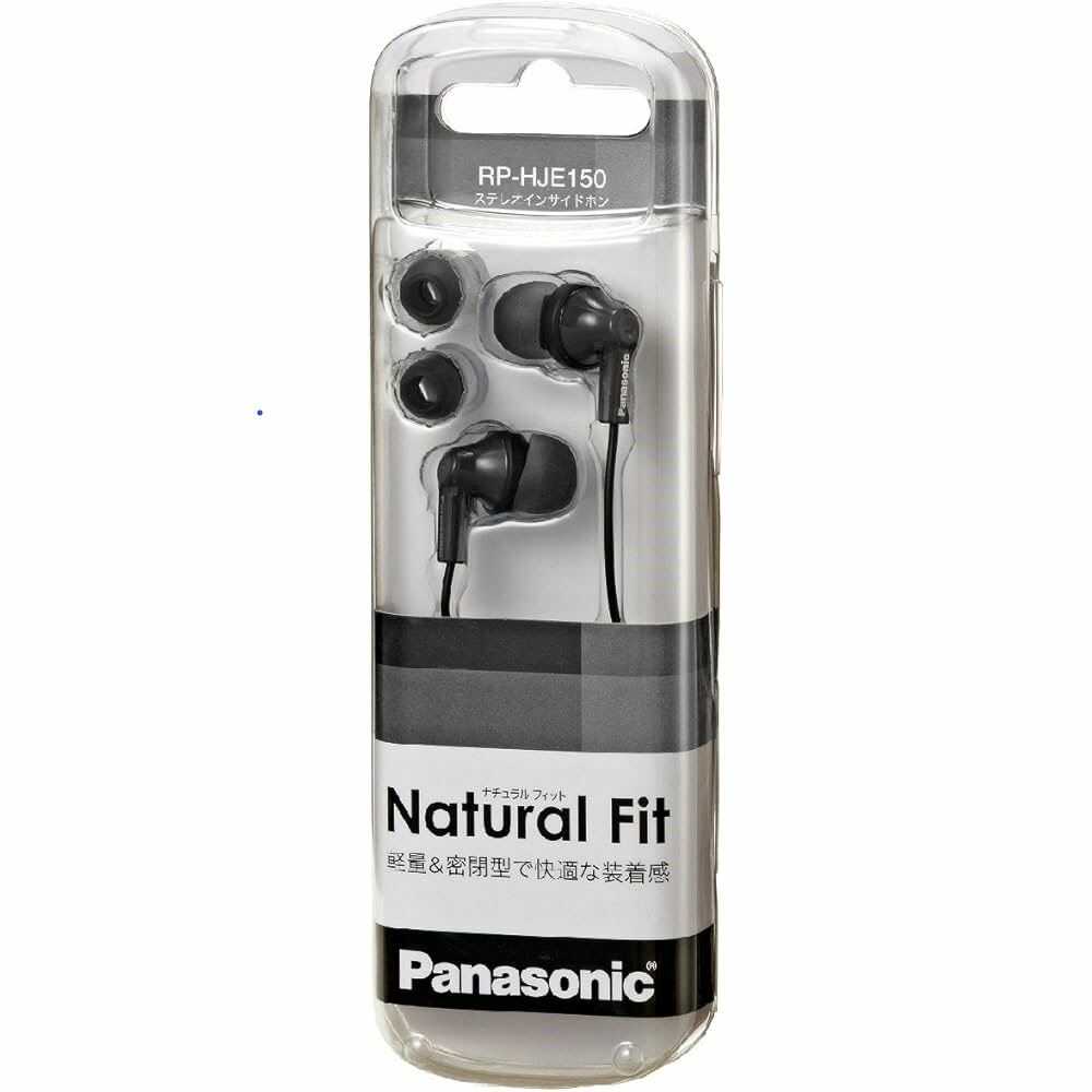 パナソニック Panasonic ステレオインサイドホン カナル型イヤホン ブラック RP-HJE150-K