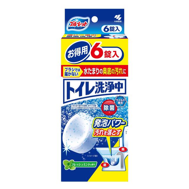 小林製薬 ブルーレット トイレ洗浄中 フレッシュミントの香り  6錠