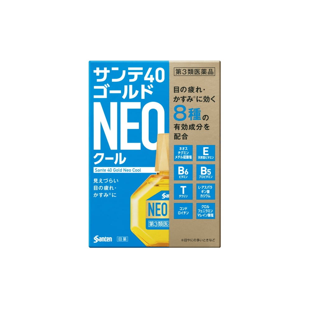 [第3類医薬品]参天製薬 サンテ40ゴールドネオ クール 12ml[セルフメディケーション税制対象] [3個セット]