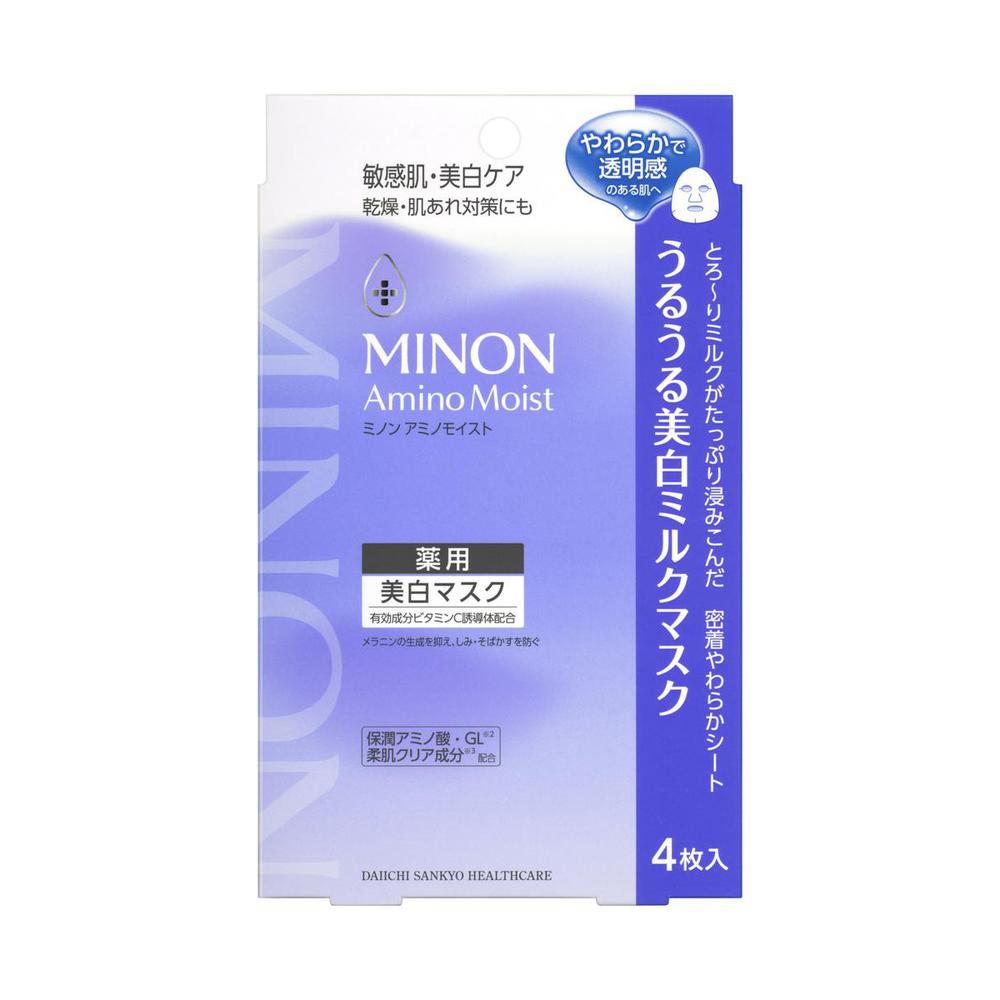[医薬部外品]第一三共ヘルスケア ミノン アミノモイスト 薬用 うるうる 美白 ミルクマスク 4枚