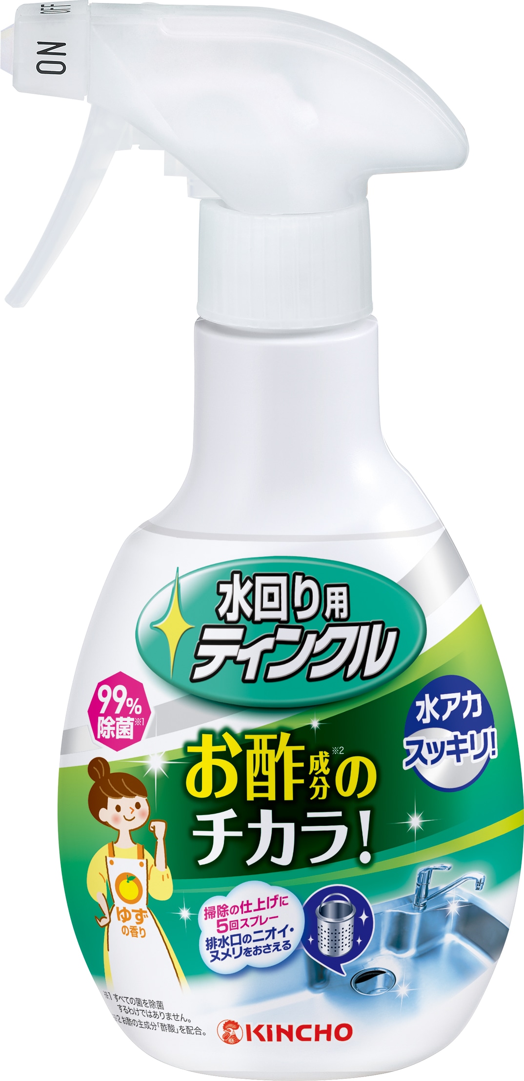 大日本除虫菊 KINCHO ティンクル 水回り用・シンク用洗剤 防臭プラスW 本体 300ml