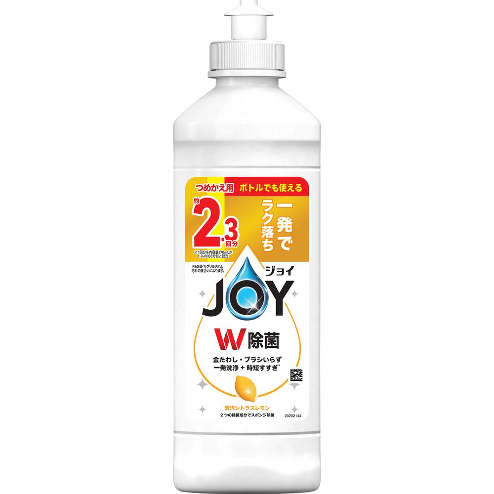 P&G ジョイ W除菌 食器用洗剤 贅沢シトラスレモン キャップ付き 詰め替え 300mL