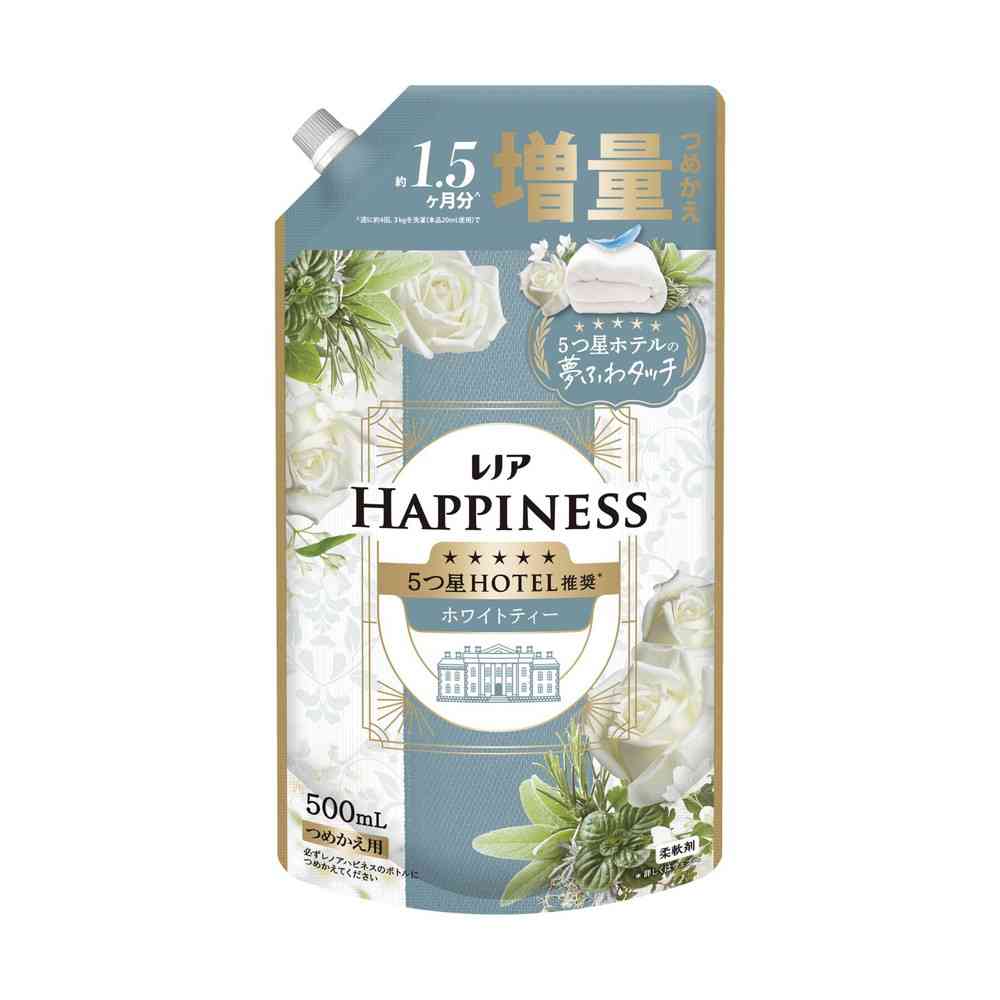 P&G レノアハピネス 夢ふわタッチ ホワイトティーの香り  詰替 増量サイズ 500mL