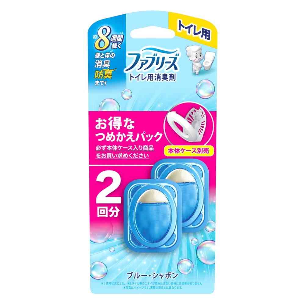 P＆G ファブリーズ トイレ用消臭剤 ブルー・シャボン つめかえ 6.3mlx2回分