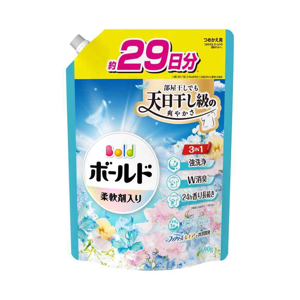 P&G ボールド ジェル フレッシュフラワーサボン つめかえ 超特大 690g [3個セット]