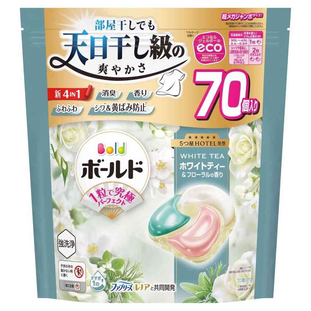P＆G ボールド ジェルボール4D 心弾けるホワイトティー＆フローラル 詰替 超メガジャンボ 70個