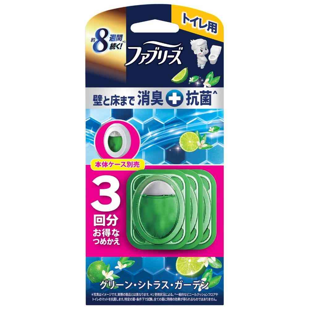 P＆G ファブリーズ トイレ用＋抗菌 グリーン・シトラス・ガーデン つめかえ 6.3mlx3回分