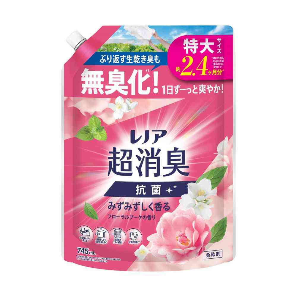 P＆G レノア 超消臭 みずみずしく香る フローラルブーケの香り つめかえ 特大サイズ