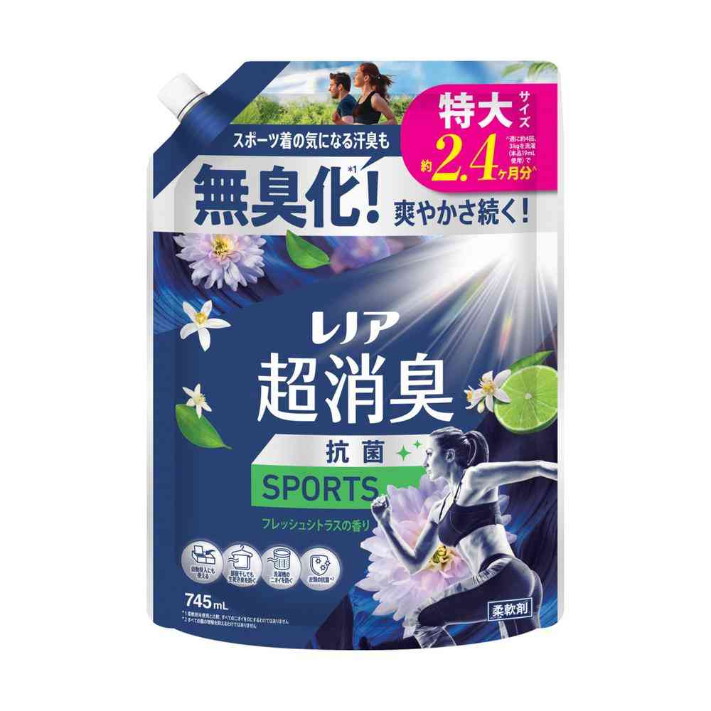 P＆G レノア 超消臭 SPORTS フレッシュシトラスの香り つめかえ 特大サイズ