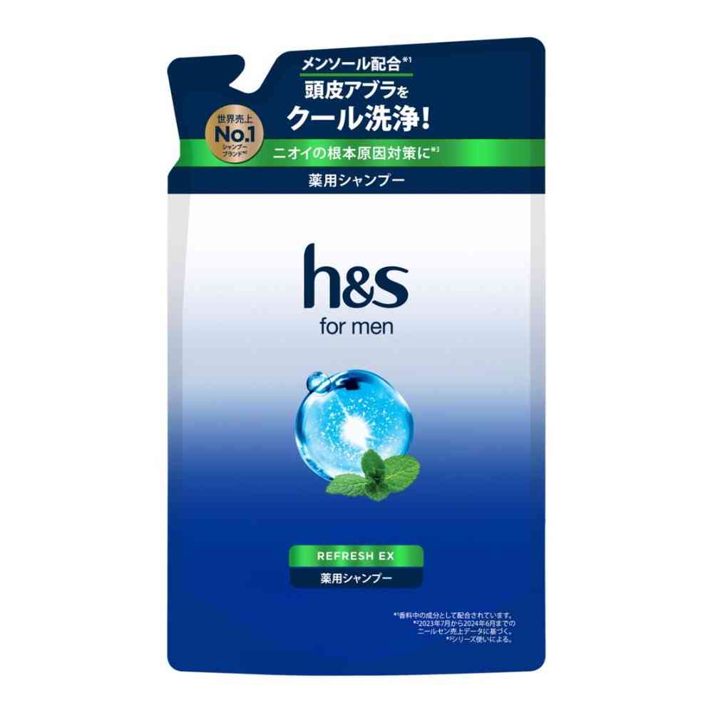 【医薬部外品】P＆G h&s for men リフレッシュEX シャンプー つめかえ300g