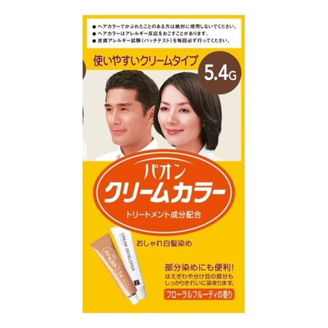 [医薬部外品]パオン クリームカラー 5.4G くすんだ濃いめの栗色 40g＋40g