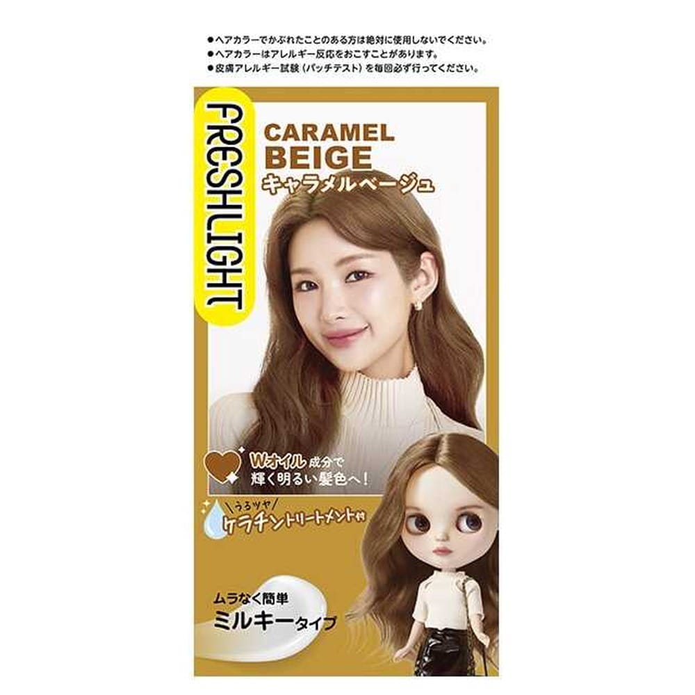 [医薬部外品]フレッシュライト ミルキーヘアカラー キャラメルベージュ 40g+80ml+15g